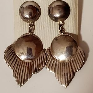 Lives to help Sterling silver drop pierced earring